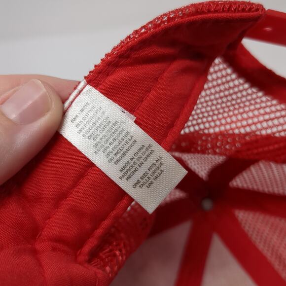 Budweiser Snapback Trucker Hat Red One Size Adjustable Embroidered Mesh Back - Picture 9 of 9